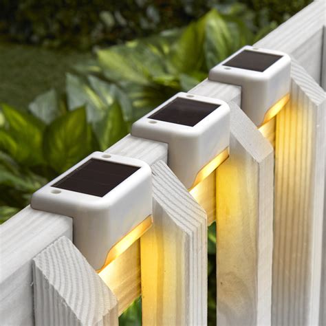 fence mounted solar lights